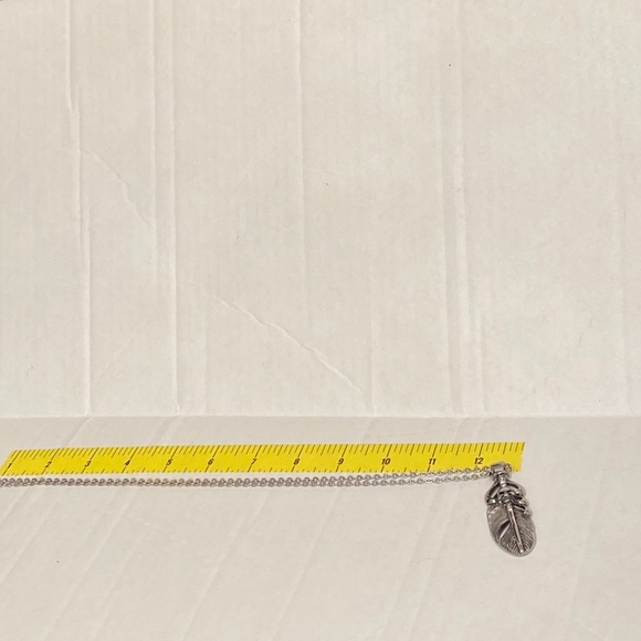 SKULL DAGGER FEATHER CHAIN NECKLACE STAINLESS -24” - Picture 6 of 7